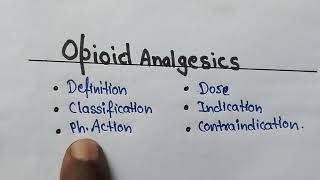 Opioid Analgesics  Ch4  Pharmacology DPharma 2nd opioid opioidanalgesic pharmacology [upl. by Ian]