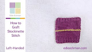 How to Graft Kitchener Stitch Stockinette Stitch LeftHanded [upl. by Eelrac]