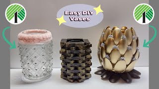 Easy DIY Dollar Tree Vases 3 Ideas  Easy DIY Home Decor [upl. by Rettig]