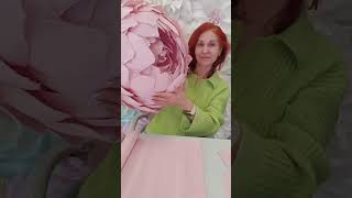 How to make giant Peony from 34rolls crepe paper5055 cm diameterPart 1 [upl. by Mychael]