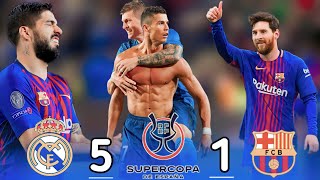 Real Madrid 51 Barcelona Final Super cup 2017 Home and away Extended Highlights amp Goals HD [upl. by Attehcnoc]