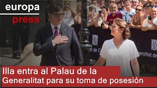 Illa entra al Palau de la Generalitat para su toma de posesión [upl. by Ricoriki]