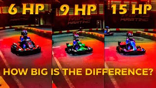 6 HP VS 9 HP VS 15 HP Rental Karting How Big Is The Difference [upl. by Tumer208]