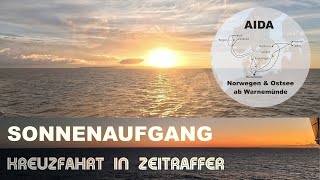 Kopenhagen  Dänemark  Einfahrt beim Sonnenaufgang  AIDA Kreuzfahrt in Zeitraffer [upl. by Suzetta]