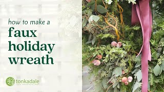 How to Make a Faux Holiday Wreath [upl. by Llewoh747]