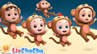 Five Little Monkeys Jumping on the Bed  EP62  LiaChaCha Nursery Rhymes amp Baby Songs [upl. by Puiia]