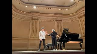 Mitsuko Uchida and Jonathan Biss Piano Concert for Four Hands at Carnegie Hall New York [upl. by Dde481]