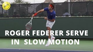 Roger Federer Serve In Slow Motion [upl. by Ihn]