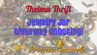 Thelma Thrift Jewelry Jar Unjarring  Jewelry Jar Unboxing 2018 [upl. by Aerb]