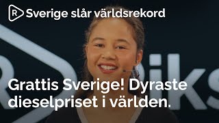 Sverige slår världsrekord Dyraste dieselpriset i världen [upl. by Jariah]