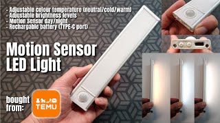 Motion Sensor LED Light From Temu [upl. by Namyaw]