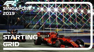 F1 STARTING GRID  2019 Singapore GP [upl. by Ahearn323]