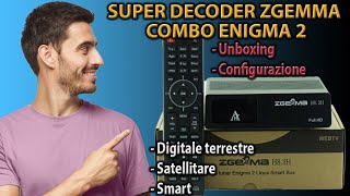 Decoder ZGEMMA Tv Digitale Terrestre  Satellitare  Smart  Unboxing Recensione Configurazione [upl. by Sully]