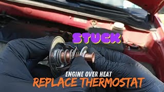 Step by step instructions for replacing thermostat and maintaining engine temperature control [upl. by Marlyn621]