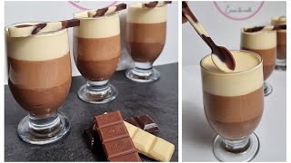 RECETTE GOURMANDE MOUSSE AUX 3 CHOCOLATS FACILE ET RAPIDE❤️🍫 [upl. by Romie]