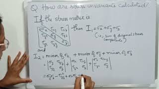 HOW ARE STRESS INVARIANTS CALCULATED  MECHANICS OF SOLIDS  Lec9 [upl. by Fernanda]