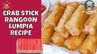 CRAB RANGOON RECIPE  CRAB STICK RANGOON IN LUMPIA WRAPPER [upl. by Yroc]