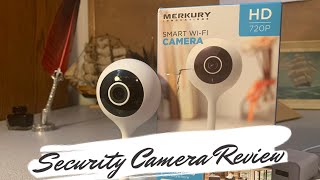 Merkury Smart WiFi Camera Review HD 720P Security Camera with Motion Alerts through Geenie App [upl. by Jenny574]