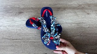 DIY Flip Flops How to Turn Flip Flops into Sandals [upl. by Enneyehc547]