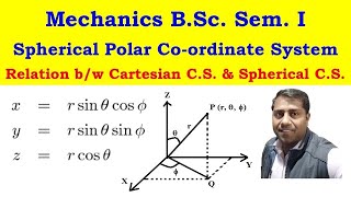 Spherical Polar Coordinate system  Relation between Cartesian and Spherical polar Coordinate system [upl. by Erehpotsirhc]