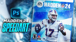 Creating an Alternate Madden 24 Cover  Photoshop Speed Art [upl. by Ttevi337]