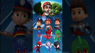 Paw Patrol Scary Ryder vs PJ Masks vs Spiderman Team Coffin Dance tileshop coffindance pawpatrol [upl. by Caddaric]