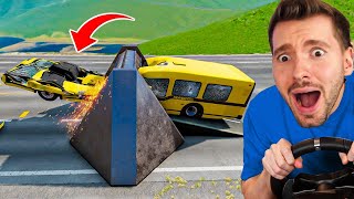 Destruindo CARROS com um TRITURADOR A 1800kmh  BeamNG Drive [upl. by Teerprah903]