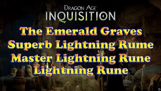 Dragon Age Inquisition  Master Lightning Rune Superb Lightning Rune  Emerald Graves [upl. by Tuck]