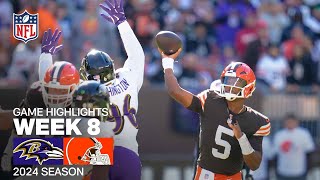 Baltimore Ravens vs Cleveland Browns  2024 Week 8 Game Highlights [upl. by Oznol93]