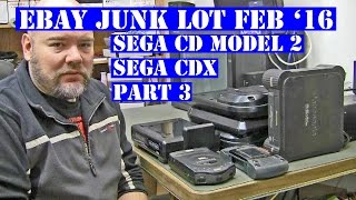 Ebay junk lot Feb 16 Pt 3 sega cd model 2 and CDX [upl. by Airol496]