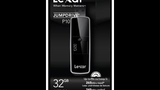 ReviewTest Lexar JumpDrive P10 USBStick 30 HIGHSpeed Extrem FULL HDGERMAN [upl. by Anirod]