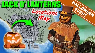 Pumpkins Locations Map All Jack O Lanterns 2024 Halloween Event  GTA 5 Online [upl. by Narhem]