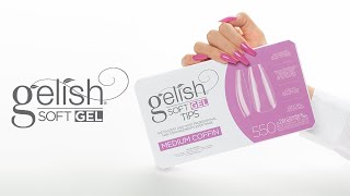 Gelish Soft Gel Tips Full Application Tutorial Step By Step [upl. by Attenehs349]