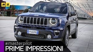 Jeep Renegade 2019  PROVA TEST  FullLED e motore tre cilindri 10 da 120 CV ENGLISH SUB [upl. by Wettam411]