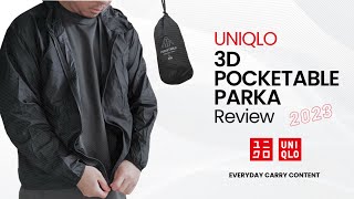 Uniqlo 3D Pocketable Parka Coat Review  SMALL amp PERFECT for Your Travels For 2023 [upl. by Leahey]