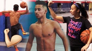 Julian Newman LOOKING SCARY FOR JUNIOR YEAR Jaden Newman Dribbling and Shooting Workout [upl. by Okun]