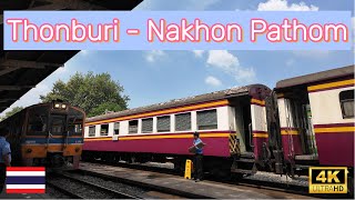 Thonburi station  Nakhon Pathom 40 Baht train ride experience นั่งรถไฟไปนครปฐม [upl. by Guibert]