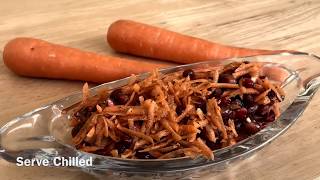 SALAD in 1 MINUTE  Tangy CARROT Salad Recipe [upl. by Idnal846]