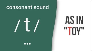 Consonant Sound  t  as in quottoyquot – American English Pronunciation [upl. by Airdnassac]