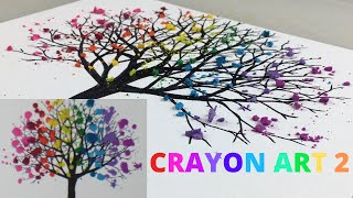 Super Satisfying Melting Crayon Art 1 Minute Clip Canvas Art Ideas [upl. by Nnairb690]