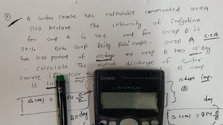 Calculation of outlet discharge of water course in irrigation engineering [upl. by Westfahl]