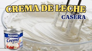 Aprende a preparar crema de leche casera con solo 3 ingredientes ¡en 5 minutos [upl. by Harold]