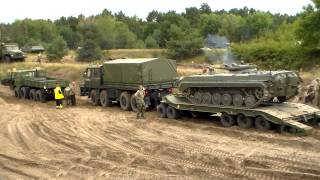 3 Tatra 813 und 815 ziehen BMP auf Tieflader Tag der TechnikShow Mahlwinkel 2012 [upl. by Naaman7]