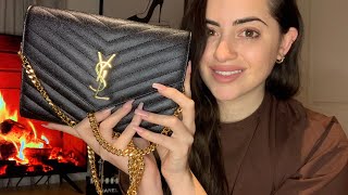 SAINT LAURENT MONOGRAM CLUTCH  How to convert into a YSL shoulder bag I saved myself over 1000 🤫 [upl. by Galitea386]