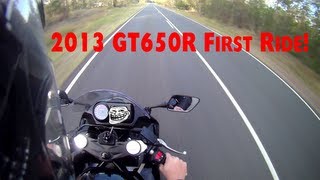 2013 Hyosung Gt650r First Ride [upl. by Ellehcyt]