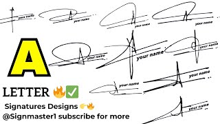 A name signatureshow to sign your nameA styles signaturesignature tipsautograph designsart 🔥👉✅ [upl. by Siouxie]