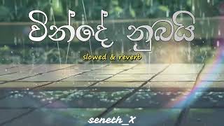 Vinde Nubai  වින්දේ නුඹයි slowed amp reverb [upl. by Goss106]