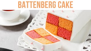 Battenberg Cake  Battenberg Cake Recipe  Bitrecipes [upl. by Annasus]