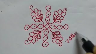 71 chukkalatho Melika plus design kolam ll mini Muggulu [upl. by Attenwahs]