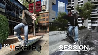 Skate 3 vs Session  Tricks Comparison [upl. by Sandler]